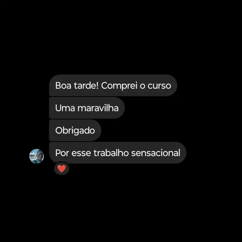 Cliente envia um elogio ao material da ipquestoes.